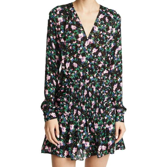Veronica Beard Dresses & Skirts - Veronica Beard Naomi Floral Mini Dress Sz 0 Women's Silk Long Sleeve Multicolor